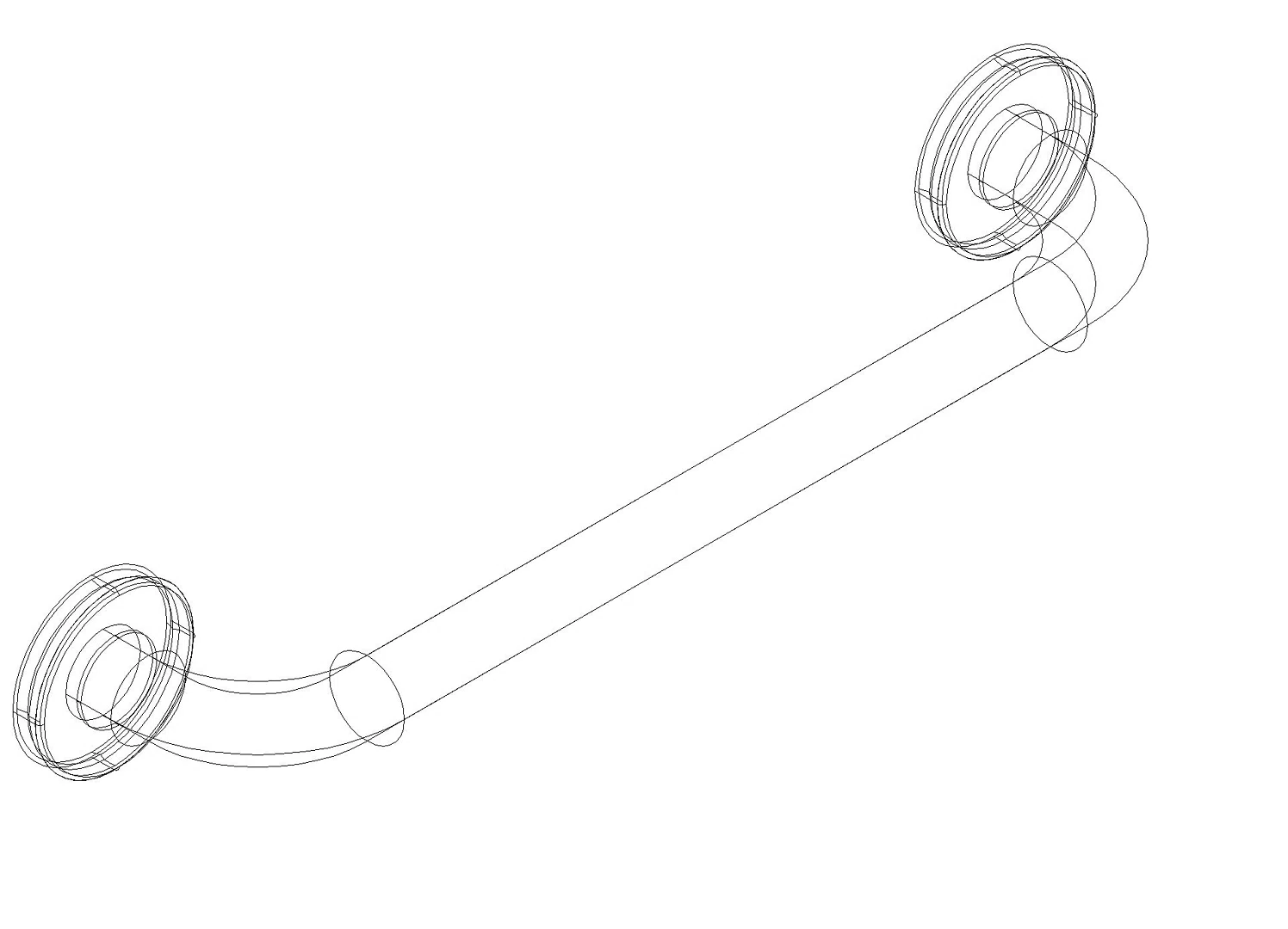 HEWI Haltegriff Ser 801 d:33, AM:400mm, BM211.2 tiefschwarz