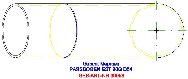GE Mapress Edelstahl Passbogen 60Gr d54_30958_G