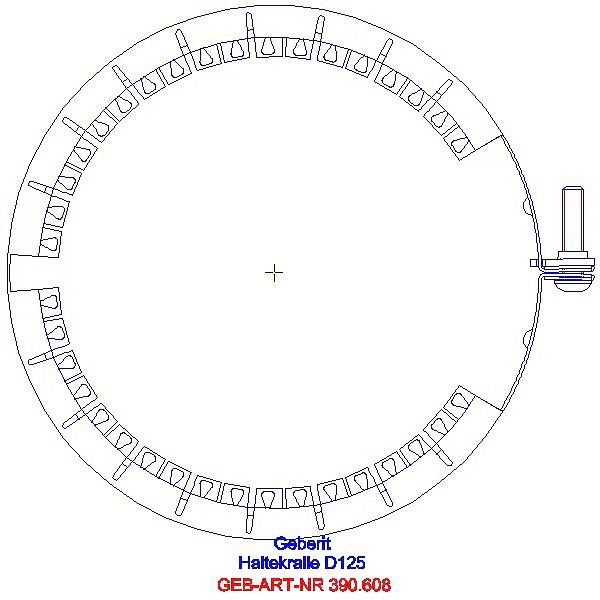 GE Silent-PP Haltekralle d125_390.608.14.1_L