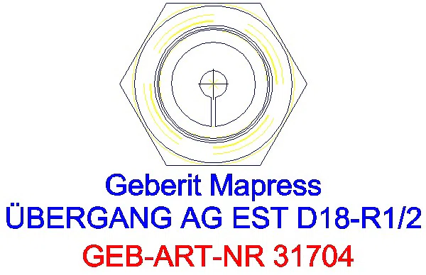 GE Mapress Edelstahl Übergang mit AG d18-R1/2_31704_L