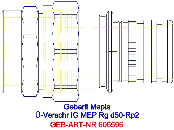 GE Mepla Übergangsverschraubung mit IG Rg d50-Rp2_606.596.00.5_G