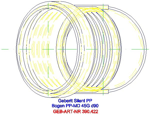 GE Silent-PP Bogen 45Gr d90_390.422.14.1_G