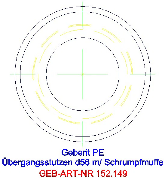 GE PE Übergangsstutzen mit Schrumpfmuffe d56/di70_152.149.16.1_G
