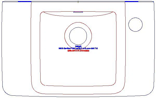 Renova Plan HWB, verk. Ausladung 40x25cm, Hl. rechts, m. Ül., KeraTect_272140600_G