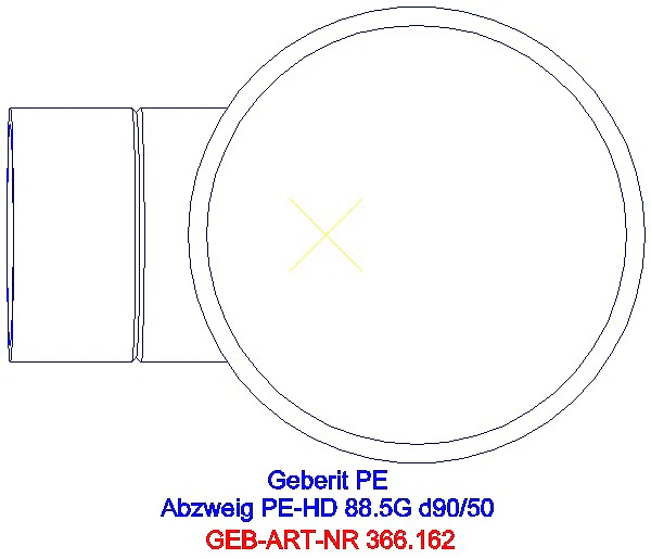 GE PE Abzweig 88,5Gr d90/50_366.162.16.1_G