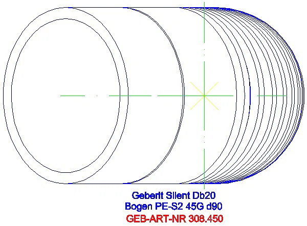 GE Silent-db20 Bogen 45Gr d90_308.450.14.1_G