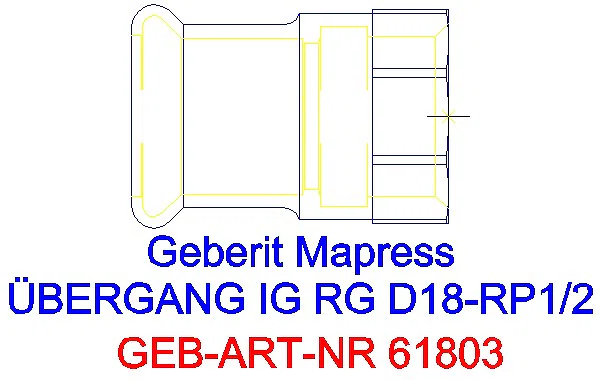 GE Mapress Kupfer Übergang mit IG Rg d18-Rp1/2_61803_A