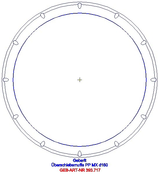 GE Silent-Pro Überschiebemuffe d160mm_393.717.14.1_G