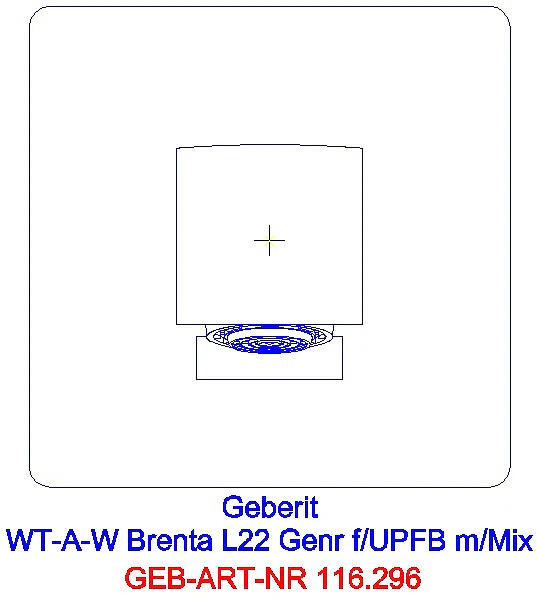 GE Waschtischarmatur Brenta Wandmontage mit UP-Funktion Genr. L 22cm mit Mischer_116.296.21.1_A