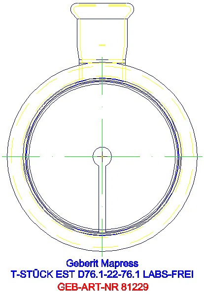 GE Mapress Edelstahl T-Stück reduziert (LABS-frei) d76,1-22-76,1_81229_L