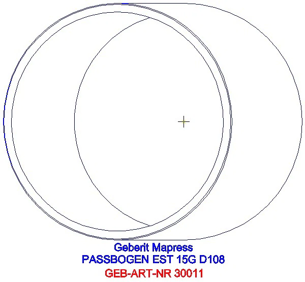 GE Mapress Edelstahl Passbogen 15Gr d108_30011_G