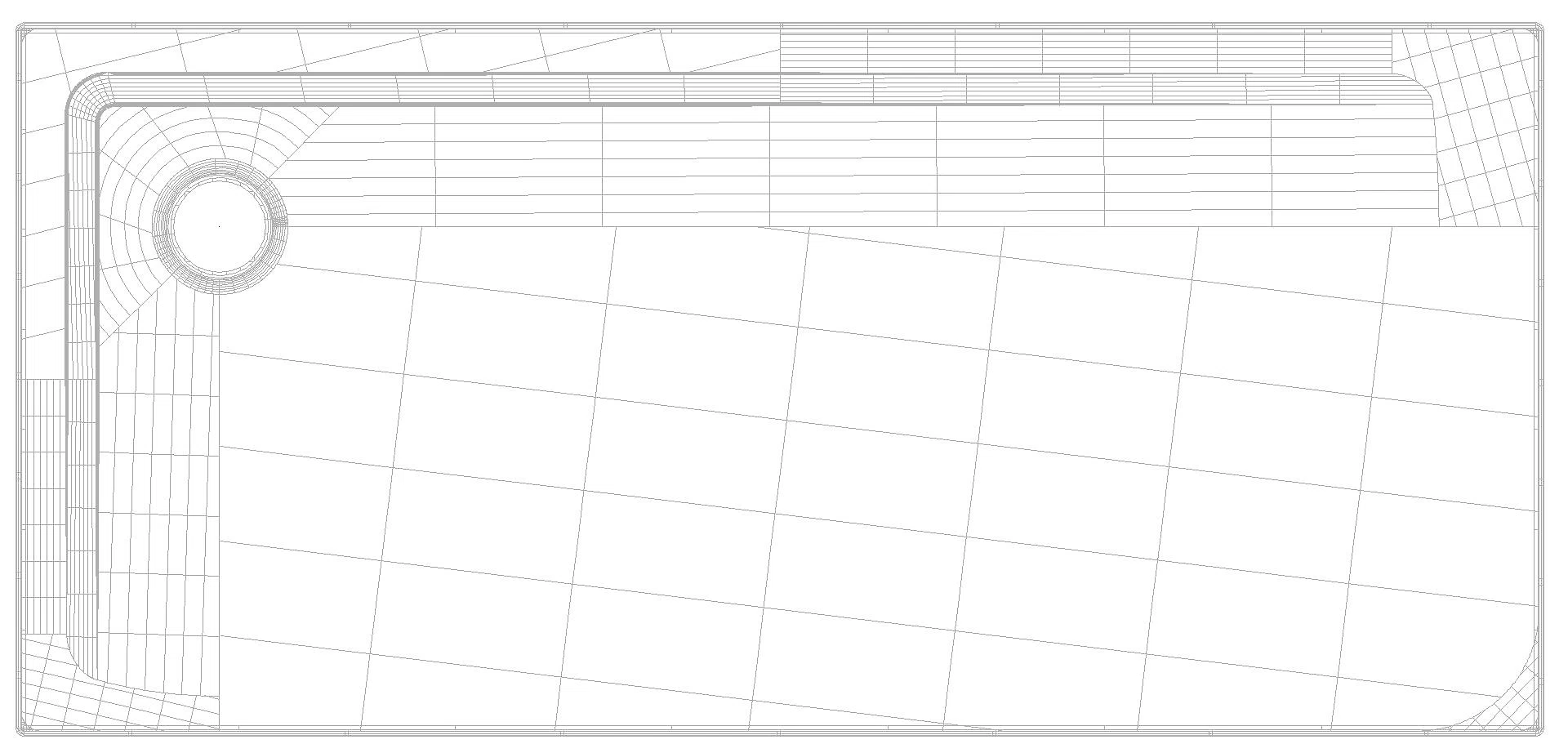 KALDEWEI SUPERPLAN Duschfläche, 700x1500x32 mm, Modell-Nr: 1827-1