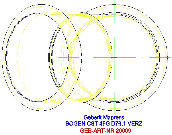 GE Mapress C-Stahl Bogen 45Gr d76,1 verzinkt_20609_G