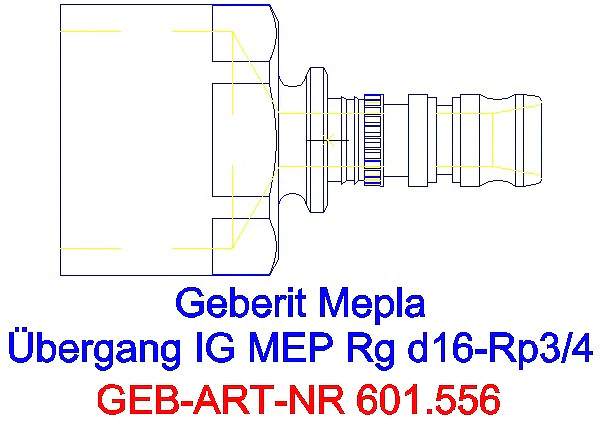 GE Mepla Übergang mit IG Rg d16-Rp3/4_601.556.00.5_G