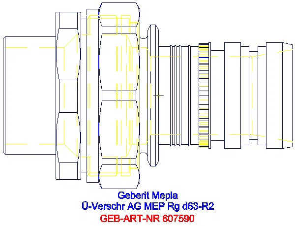 GE Mepla Übergangsverschraubung mit AG Rg d63-R2_607.590.00.5_A
