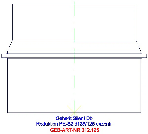 GE Silent-db20 Reduktion exzentrisch d135/125_312.125.14.1_L