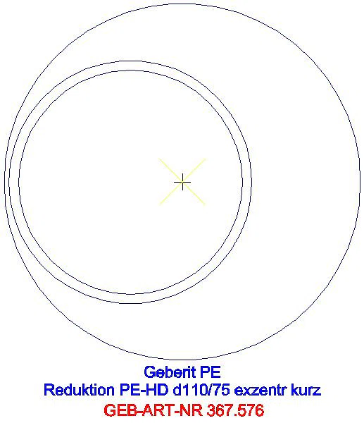 GE PE Reduktion exzentrisch kurz d110/75_367.576.16.1_G
