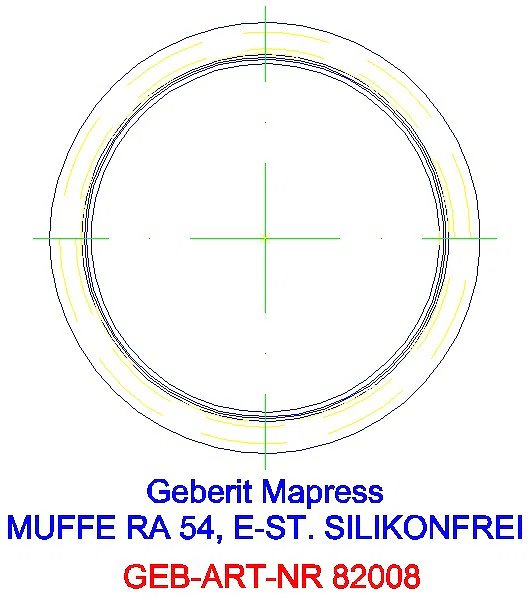 GE Mapress Edelstahl Muffe d54 (LABS-frei)_82008_L