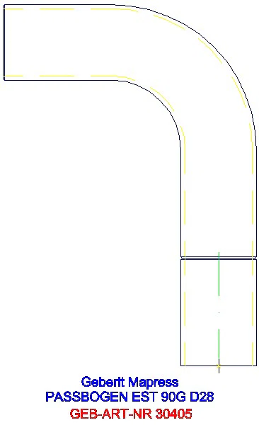 GE Mapress Edelstahl Passbogen 90Gr d28_30405_A