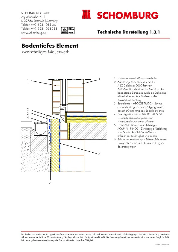 1-3-1_Abdichtung Bodentiefes Element zweischaliges Mauerwerk
