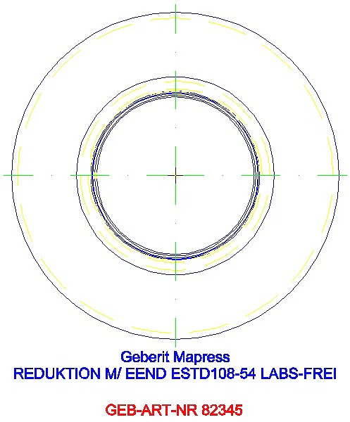 GE Mapress Edelstahl Reduktion mit Einschubende (LABS-frei) d108-54_82345_A