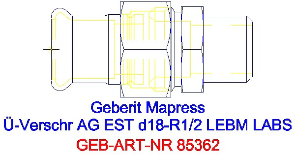 GE Mapress Edelstahl Übergangsverschr. mit AG ÜM ESt (LABS-frei) d18-R1/2_85362_G