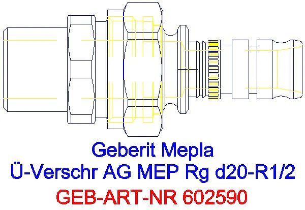 GE Mepla Übergangsverschraubung mit AG Rg d20-R1/2_602.590.00.5_A