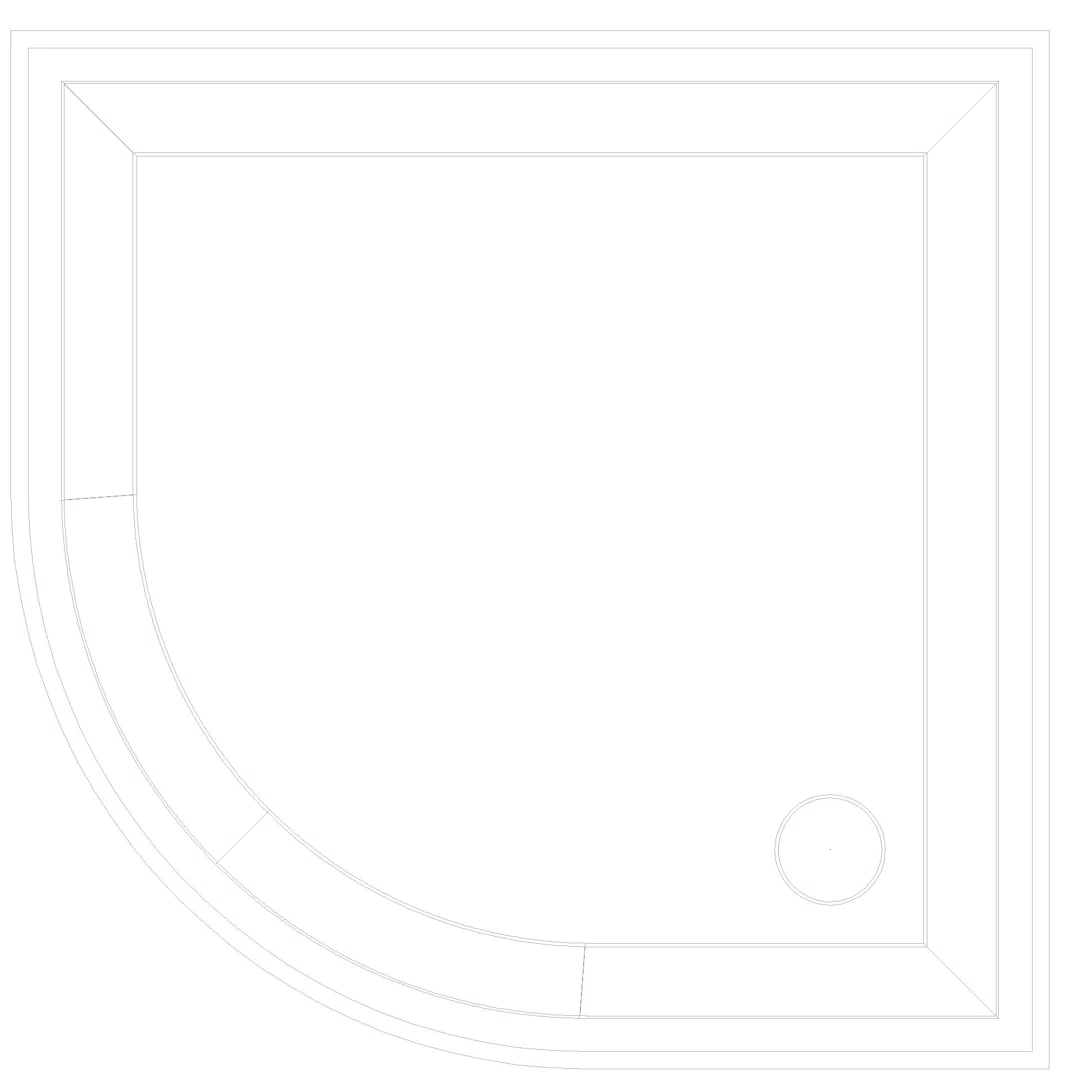 KALDEWEI ZIRKON MIT WANNENTRÄGER Duschfläche, 900x900x32 mm, Modell-Nr: 604-2