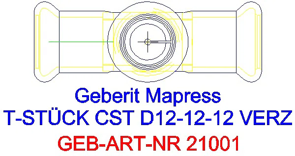 GE Mapress C-Stahl T-Stück egal d12-12-12_21001_G