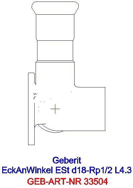 GE Mapress Edelstahl Eckanschlusswinkel 90Gr d18-Rp1/2, L:4,3cm_33504_L