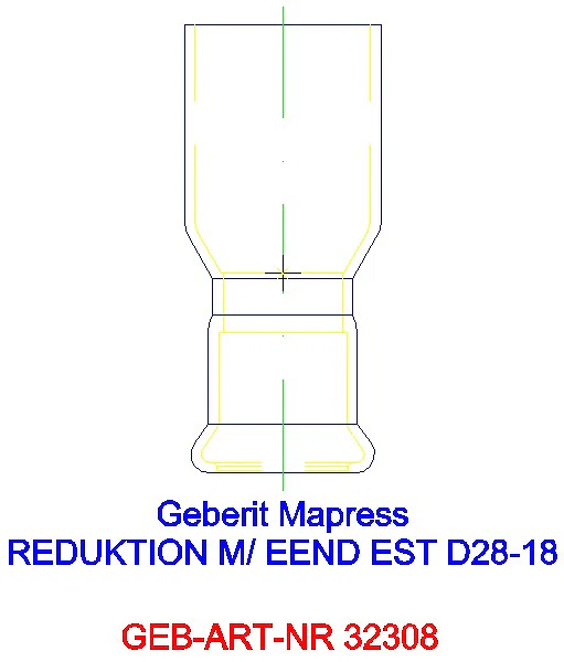 GE Mapress Edelstahl Reduktion mit Einschubende d28-18_32308_G