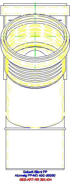 GE Silent-PP Abzweig 45Gr d90/90_390.434.14.1_L