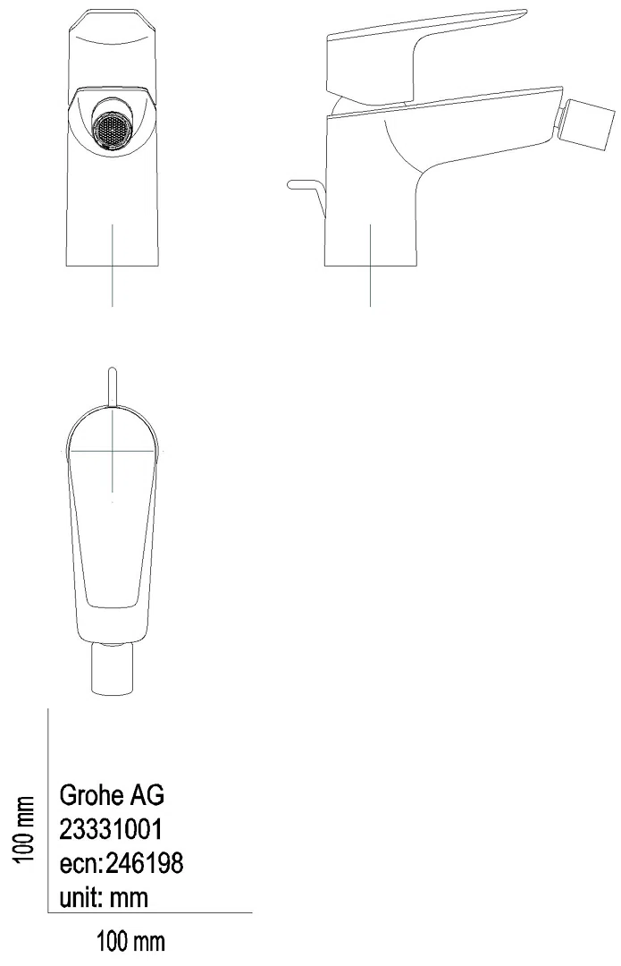 GROHE EH-Bidetbatterie BauEdge 23331_1 Einlochmontage chrom