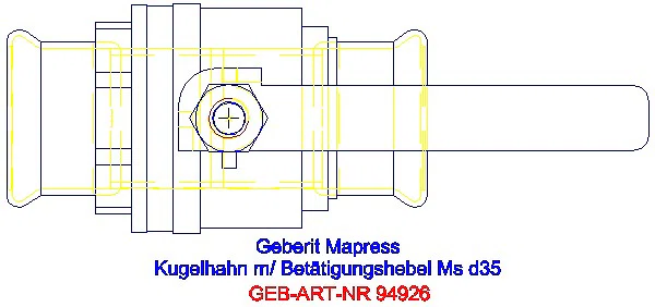 GE Mapress Kugelhahn mit Betätigungshebel Ms d35_94926_G