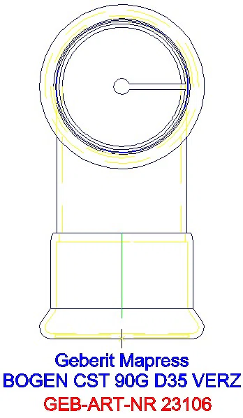 GE Mapress C-Stahl Bogen 90Gr d35 verzinkt_23106_L