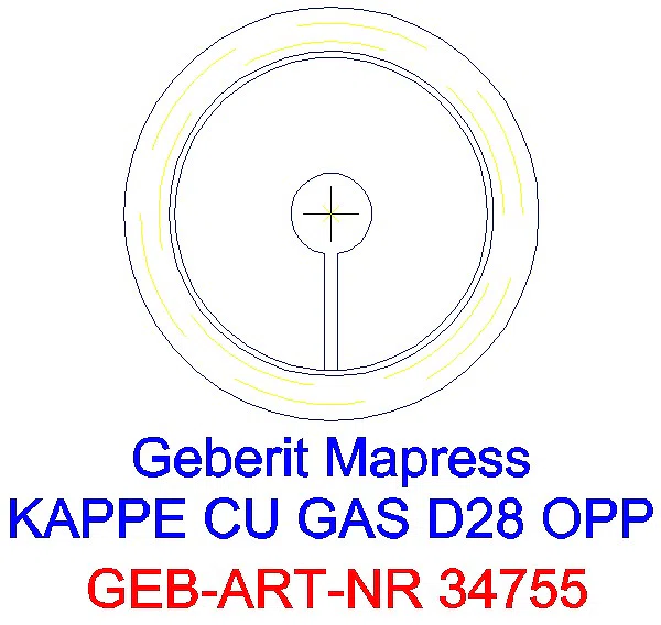 GE Mapress Kupfer Kappe (Gas) d28_34755_L