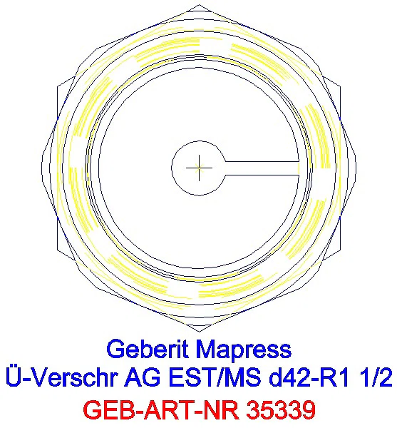 GE Mapress Edelstahl Übergangsverschr. mit AG d42-R1 1/2_35339_L