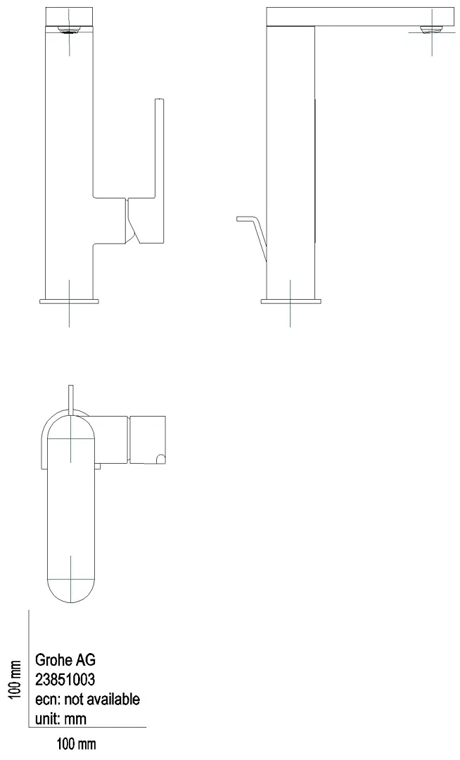 GROHE EH-WT-Batterie Plus 23851_3 L-Size schwenkbarer Auslauf chrom