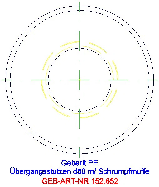 GE PE Übergangsstutzen mit Schrumpfmuffe d50/di90_152.652.16.1_G