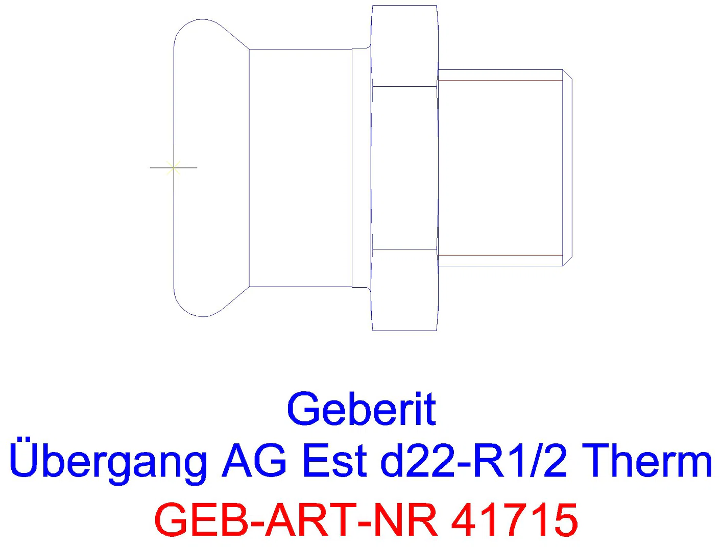 GE Mapress Therm Übergang mit AG d15-R3/4_41715_g