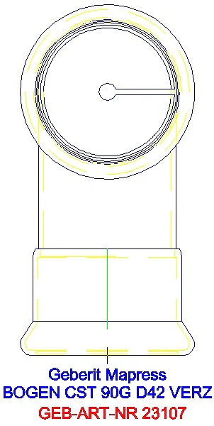GE Mapress C-Stahl Bogen 90Gr d42 verzinkt_23107_L