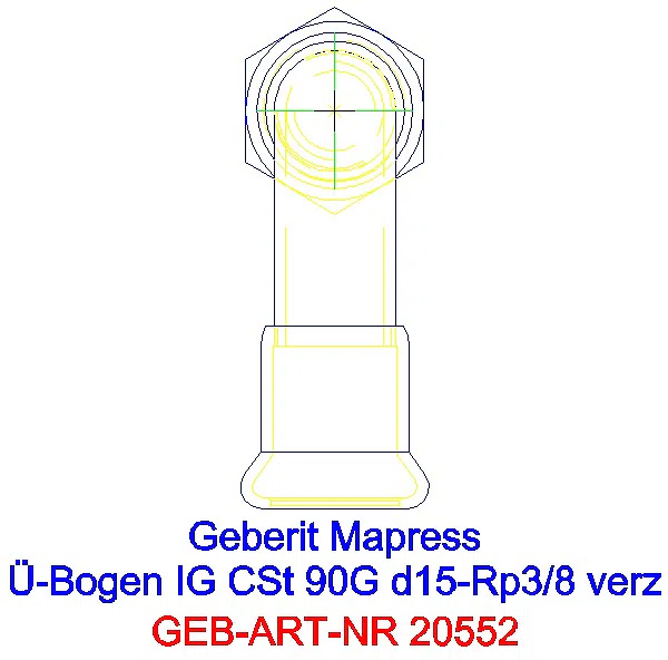 GE Mapress C-Stahl Übergangsbogen 90Gr mit IG d15-Rp3/8 verzinkt_20552_G