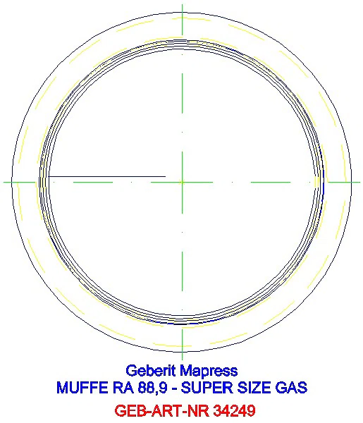 GE Mapress Edelstahl Muffe d88,9 (Gas)_34249_L