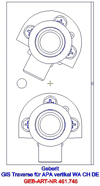 GE GIS Traverse für verti. AP-Armatur, mit zwei W-Anschl._461.746.00.1_A