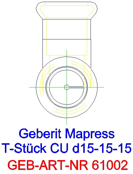 GE Mapress Kupfer T-Stück egal d15-15-15_61002_L