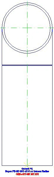 GE PE Bogen 90Gr mit langem Schenkel Schenkel und kleinem Radius d110_367.876.16.1_A
