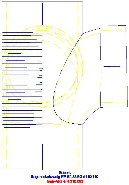GE Silent-db20 Bogeneckabzweig 88,5Gr d110/110_310.083.14.1_A