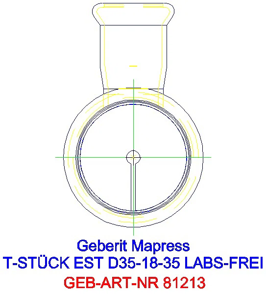 GE Mapress Edelstahl T-Stück reduziert (LABS-frei) d35-18-35_81213_L