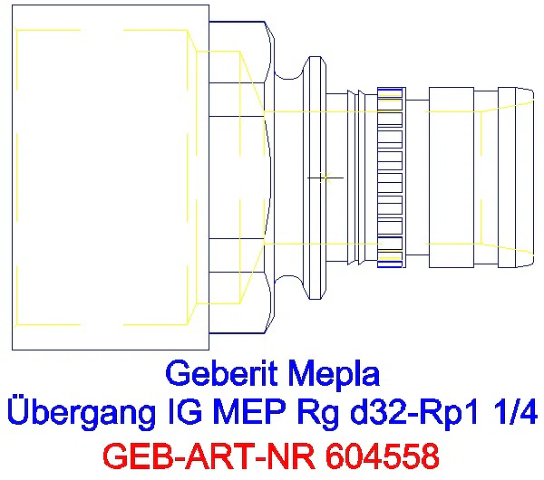 GE Mepla Übergang mit IG Rg d32-Rp1 1/4_604.558.00.5_G
