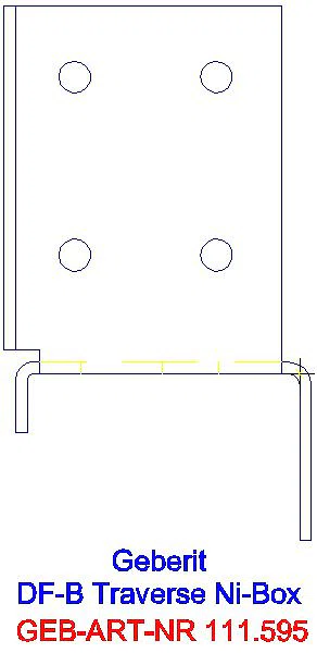 GE Traverse für Geberit Duofix Element für Nischenablagebox_111.595.00.1_L